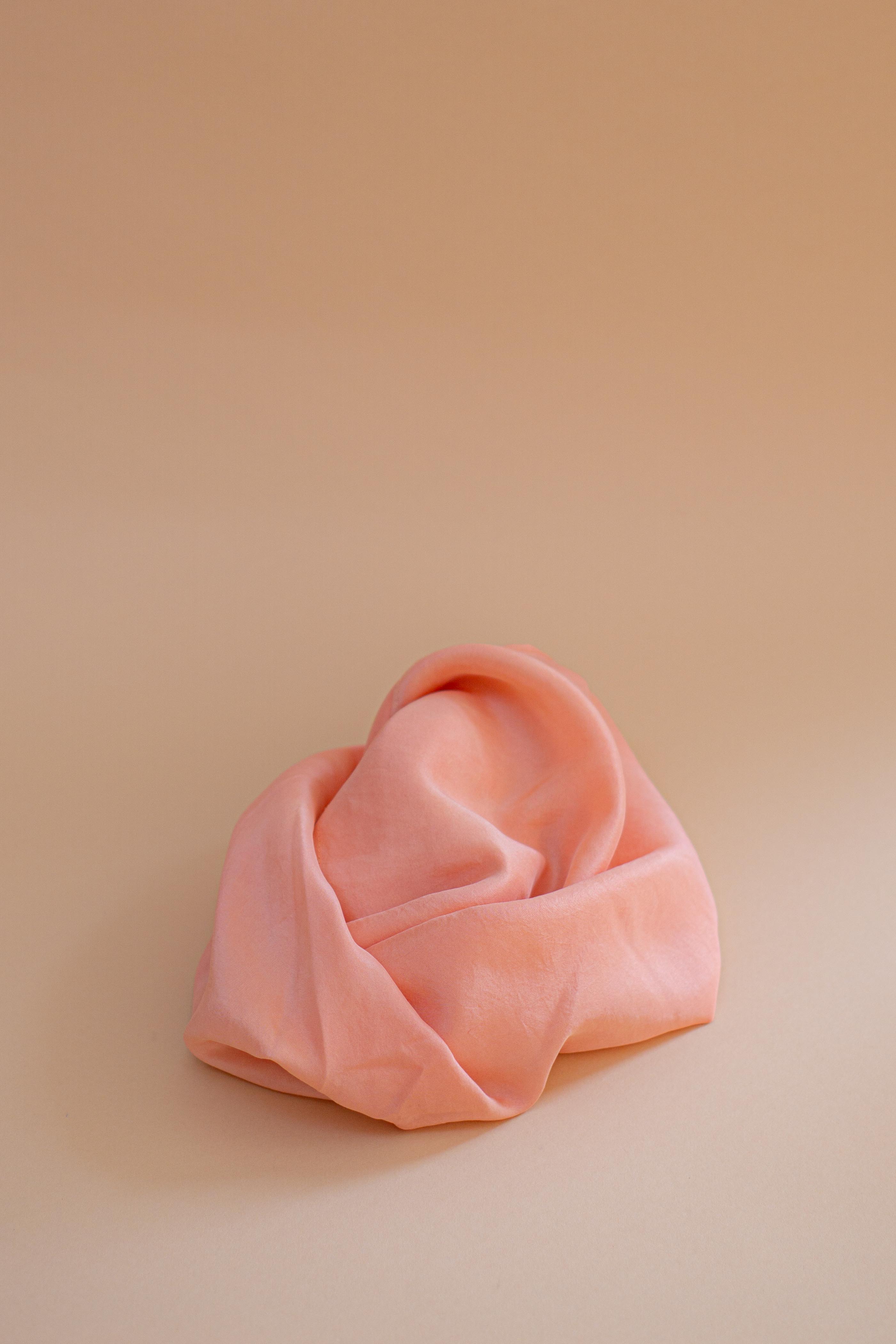 Plant-dyed silk scarf