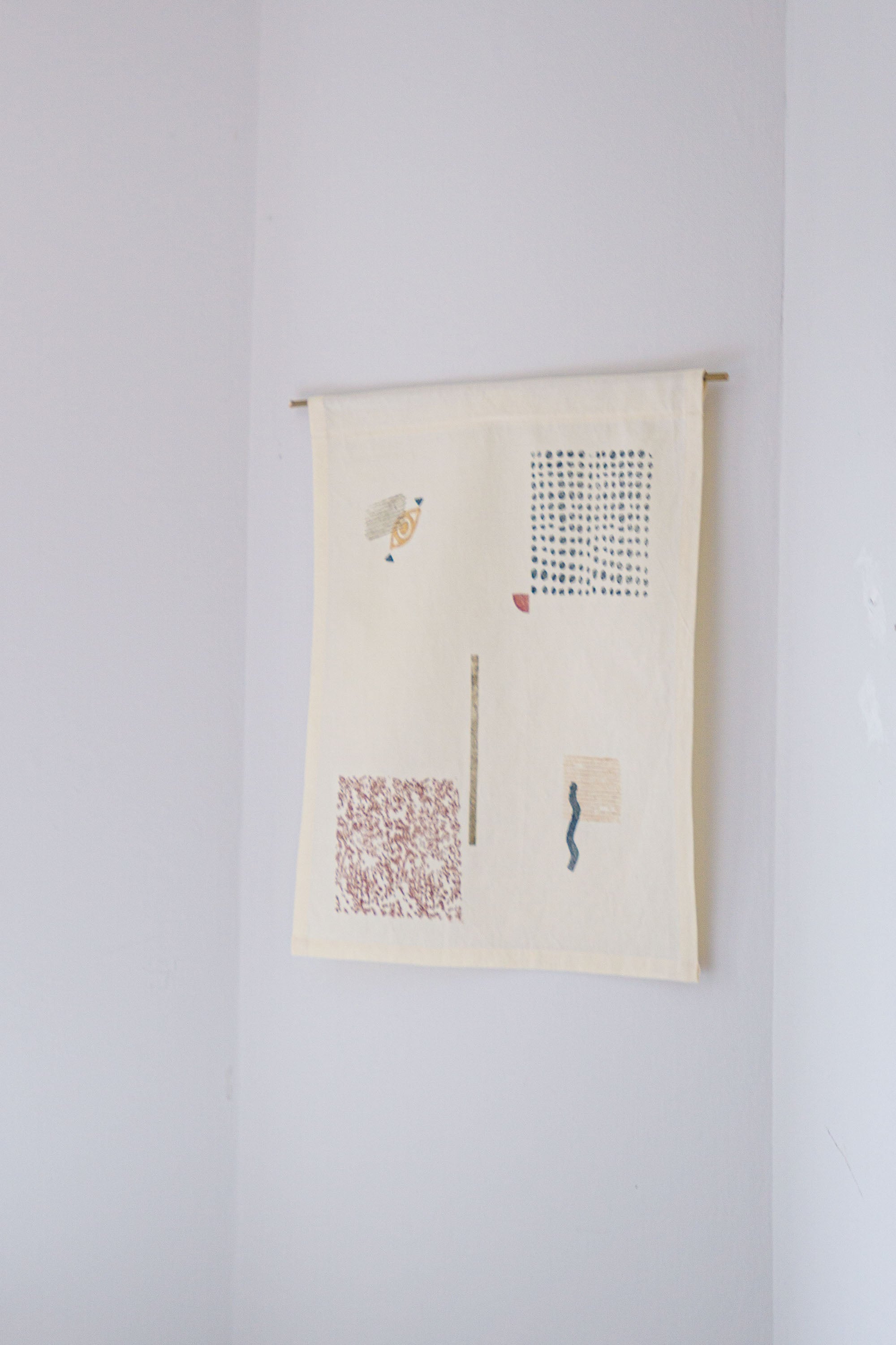 Wall pieces with Syrian block print