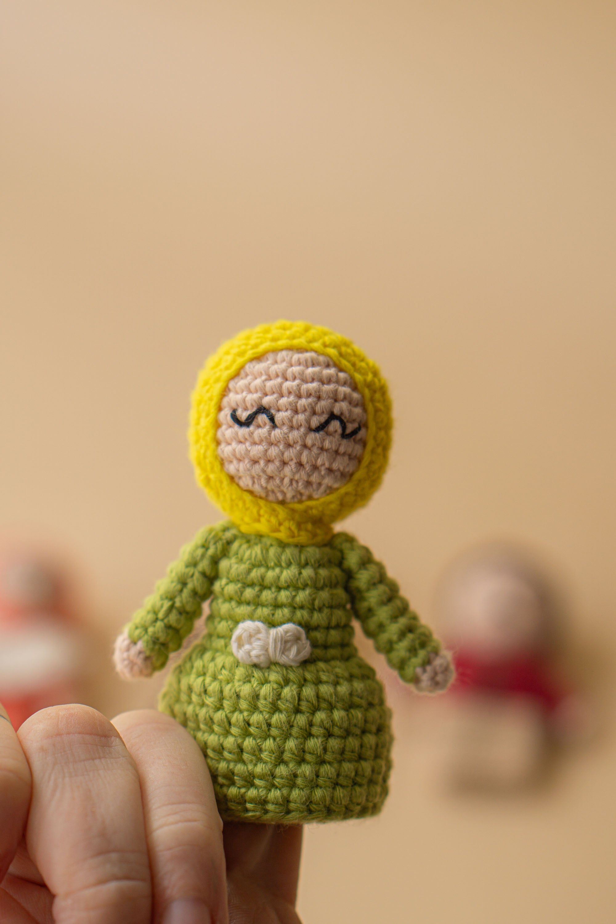 Hæklet finger-dukkesæt