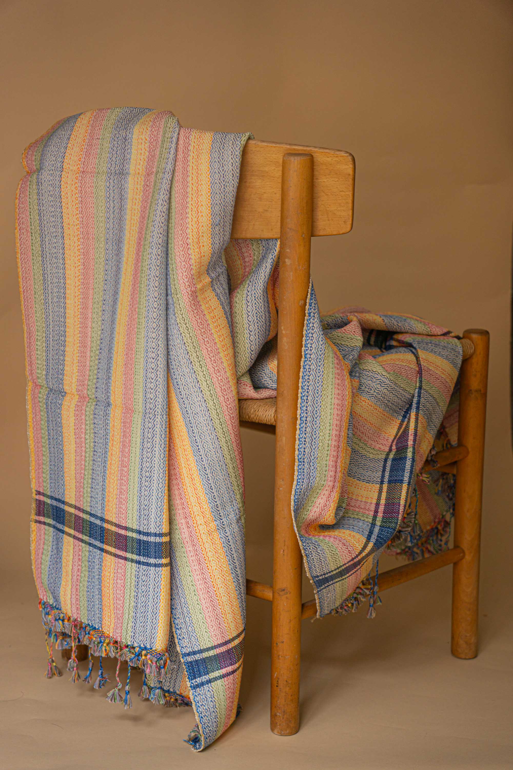 Multicolored handwoven rug