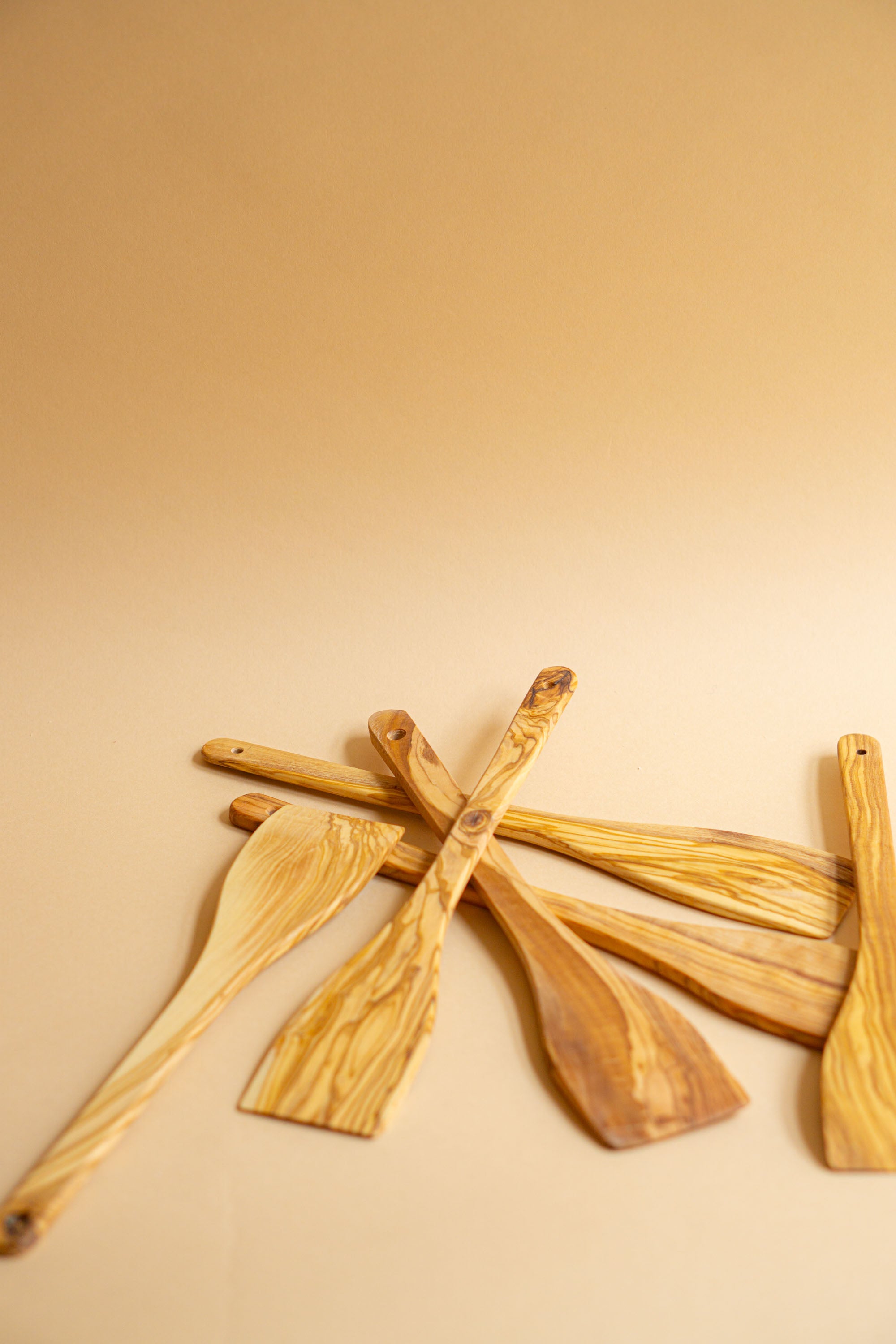 Wooden spatula in olive wood