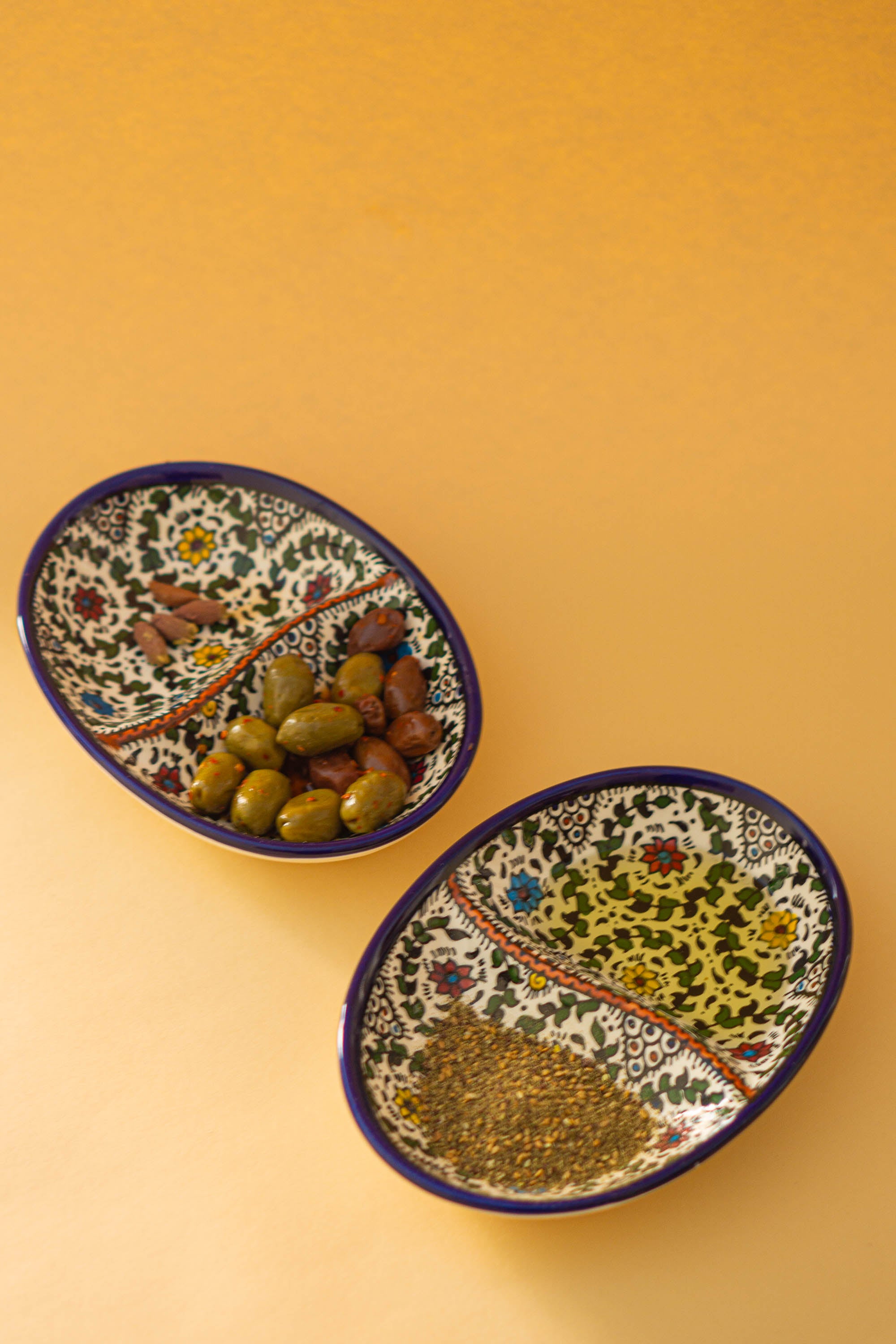 Hand painted divided dish