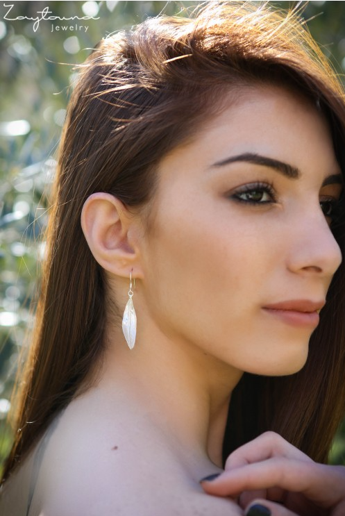 Sølvsmykker i genanvendt sølv - afstøbninger af olivenblade